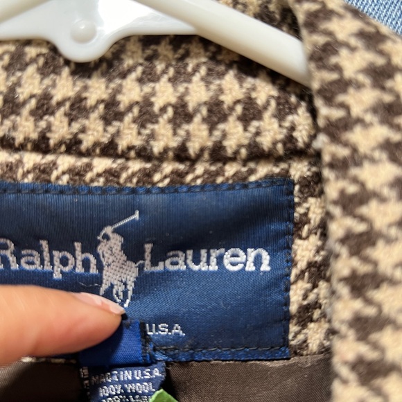 Ralph Lauren (Blue Label) Signature Houndstooth Designer Blazer, 100%wool, size4 - Picture 3 of 12